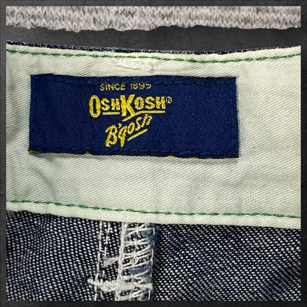 OshKosh B'gosh‎ Blue Denim Carpenter Jeans Boys Size 4 NWT MSRP $34